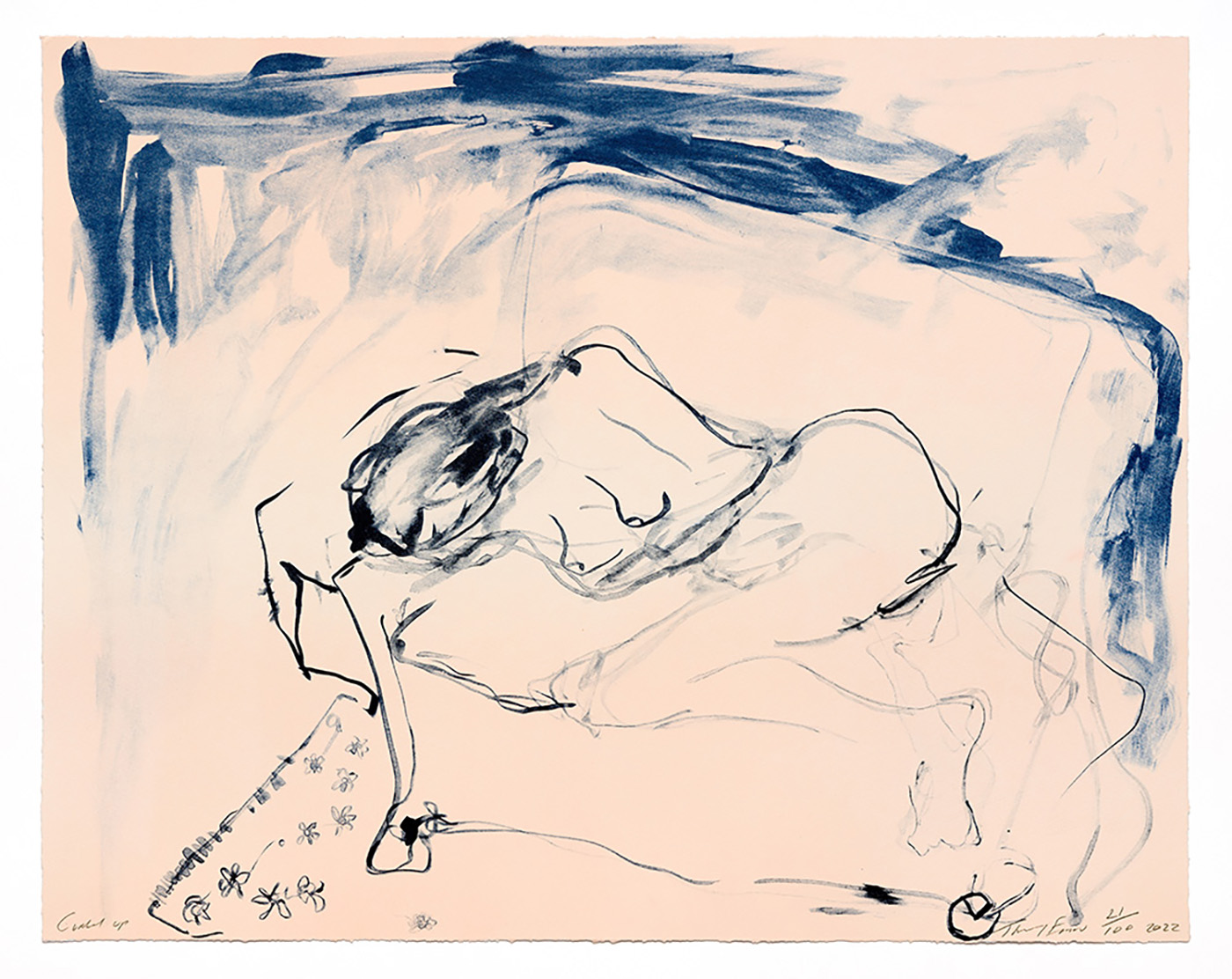 Tracey Emin, Curled Up (2022), Lithograph, Edition of 100