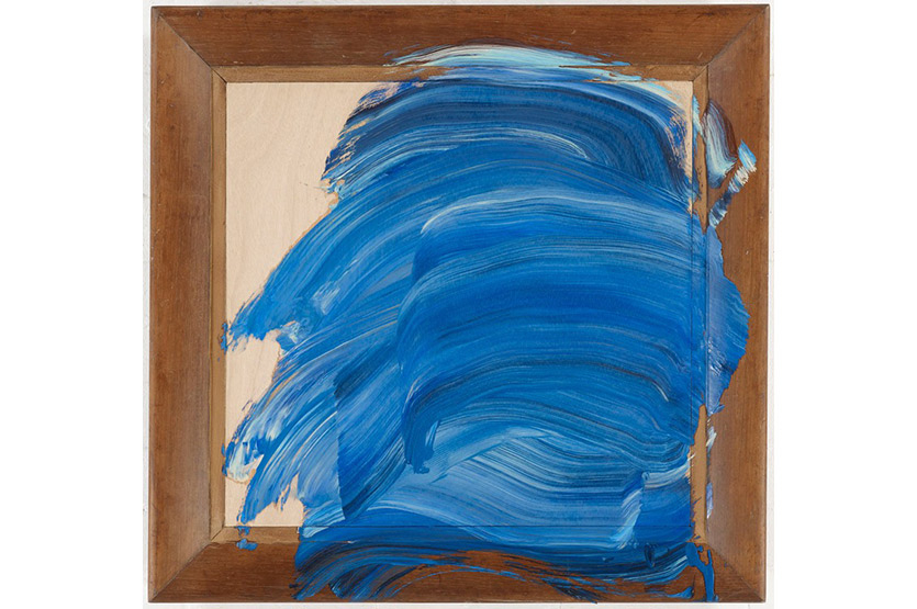 Howard Hodgkin, 'Blues for Mrs Chatterjee', oil on wood, 2015