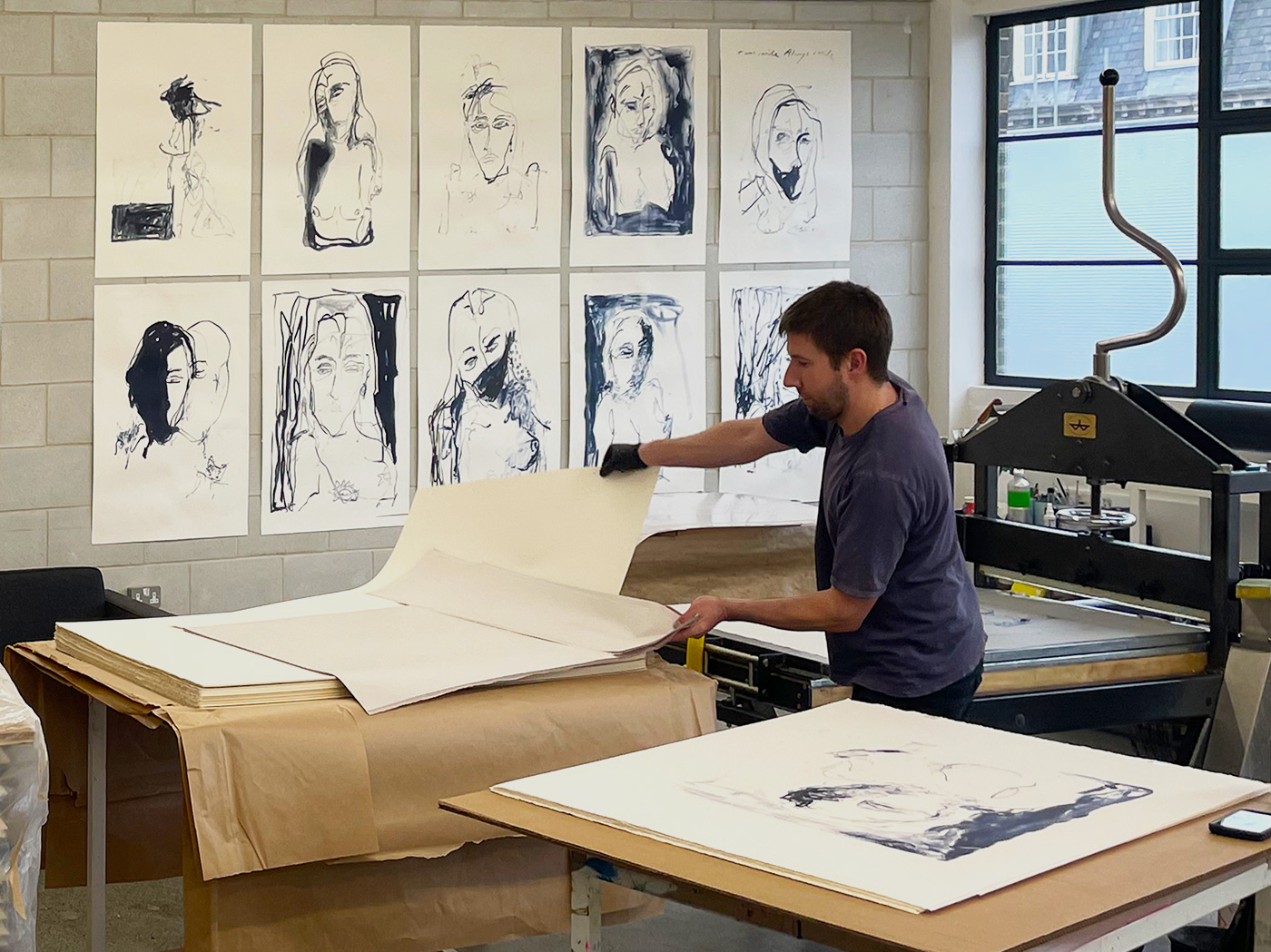The ten self-portraits are proofed by Counter's master printer in our Margate Studio (2021)