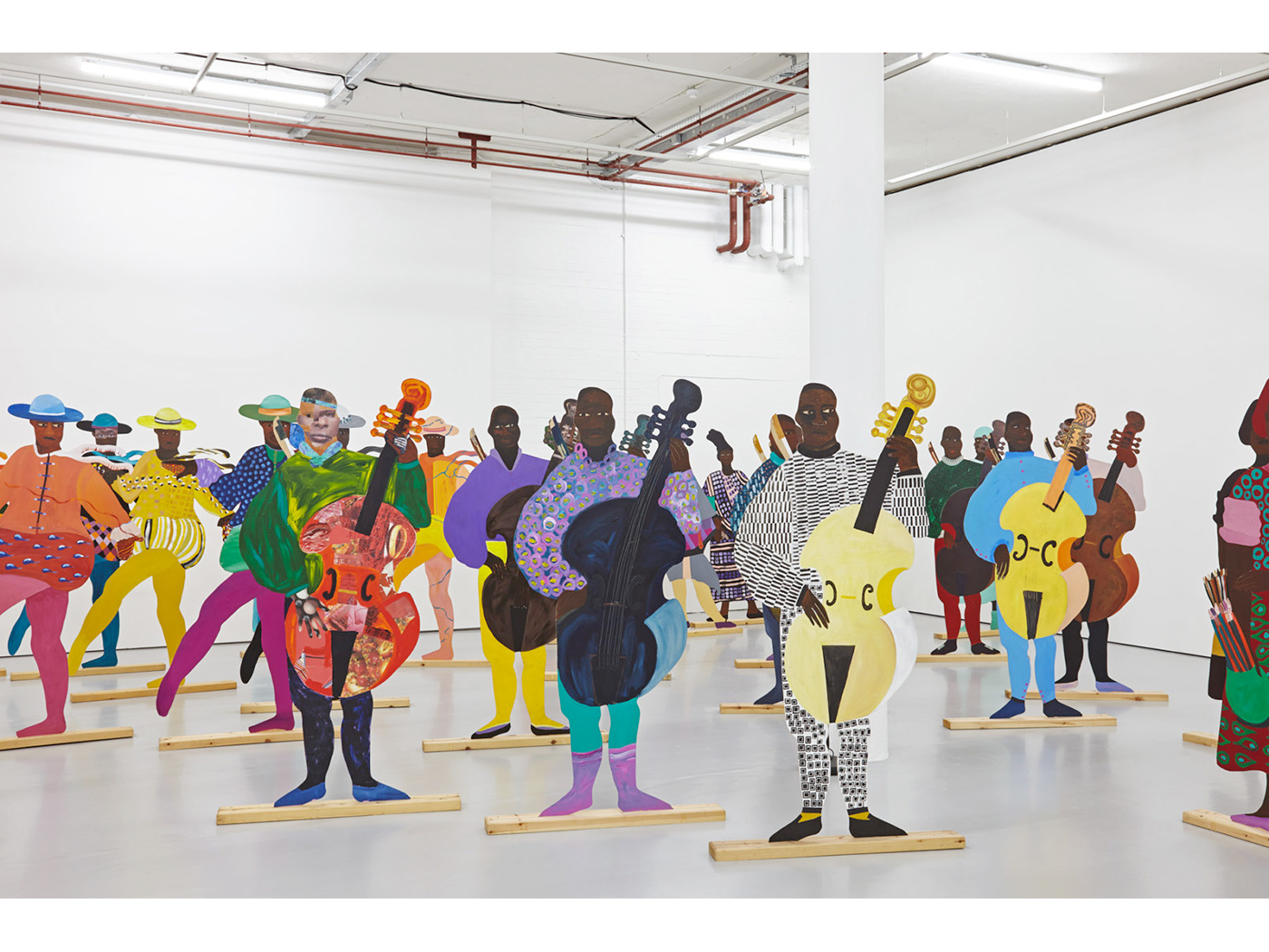 'Naming the Money' (2004), shown here installed in Navigation Charts, Spike Island, Bristol (2017) inspires Lubaina's screenprint.
