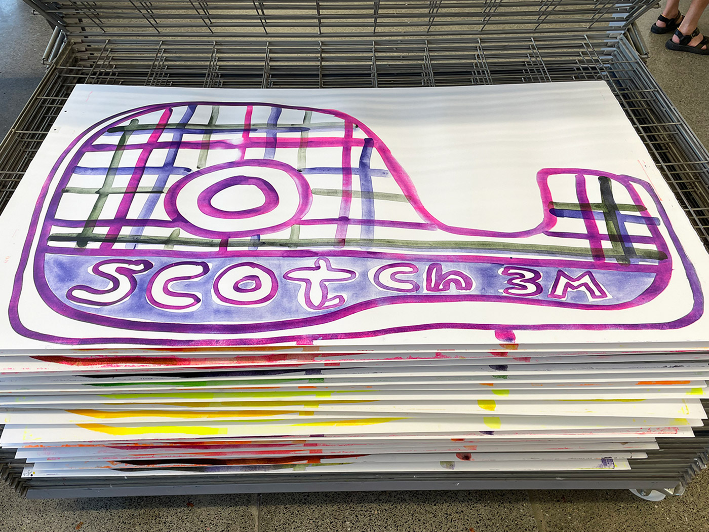Scotch Magic Tape prints are proofed at Counter Studio, Margate, 2021. 